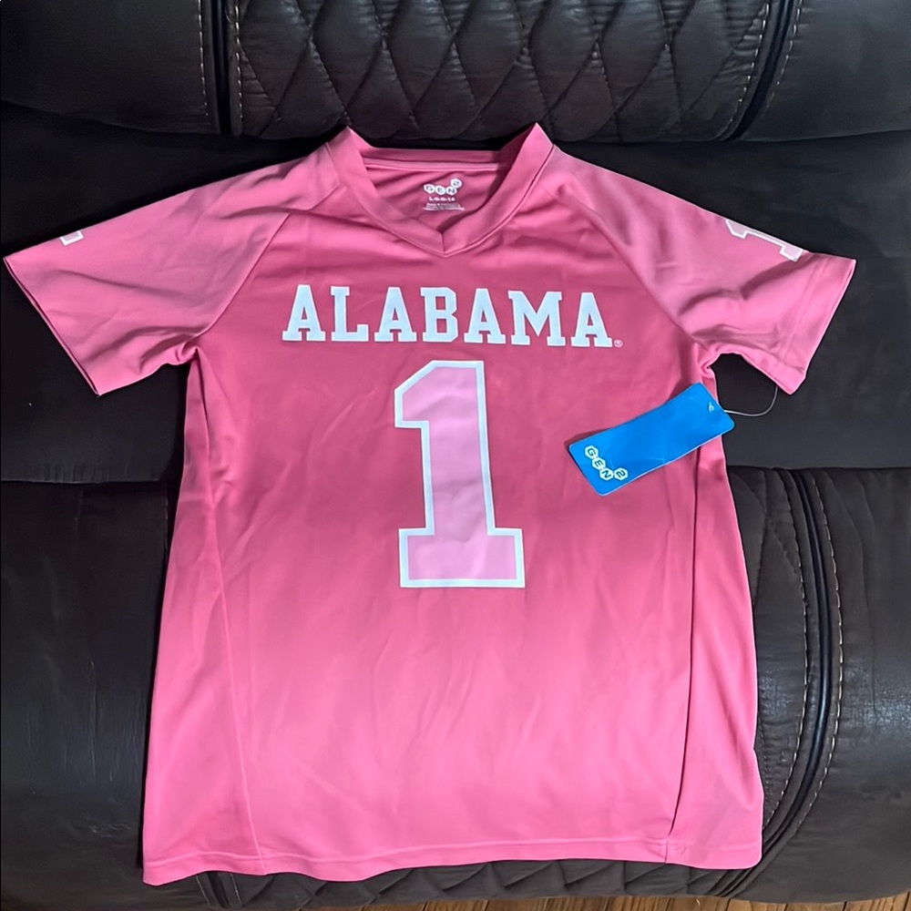 Pink Alabama Jersey with Number 1